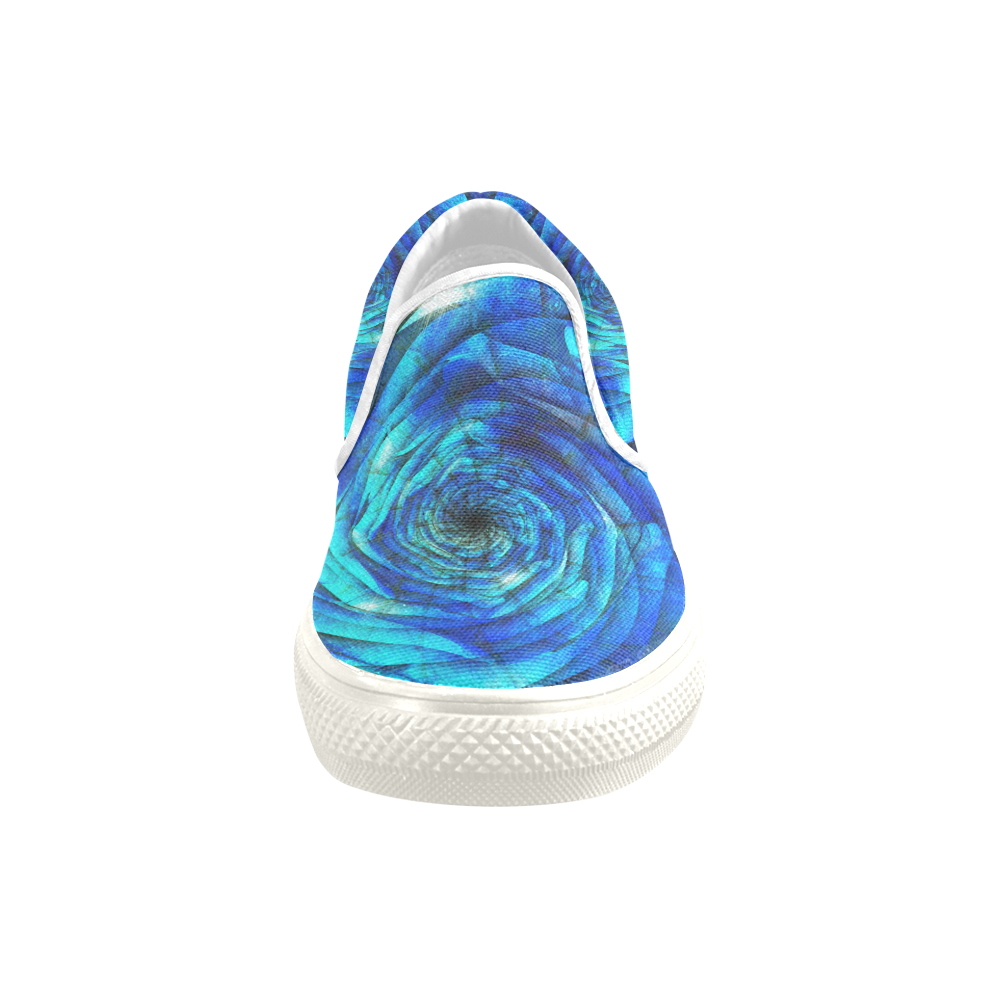 Galaxy Wormhole Spiral 3D - Jera Nour Men's Unusual Slip-on Canvas Shoes (Model 019)