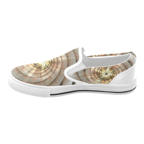 Spiral Eye 3D - Jera Nour Men's Unusual Slip-on Canvas Shoes (Model 019)