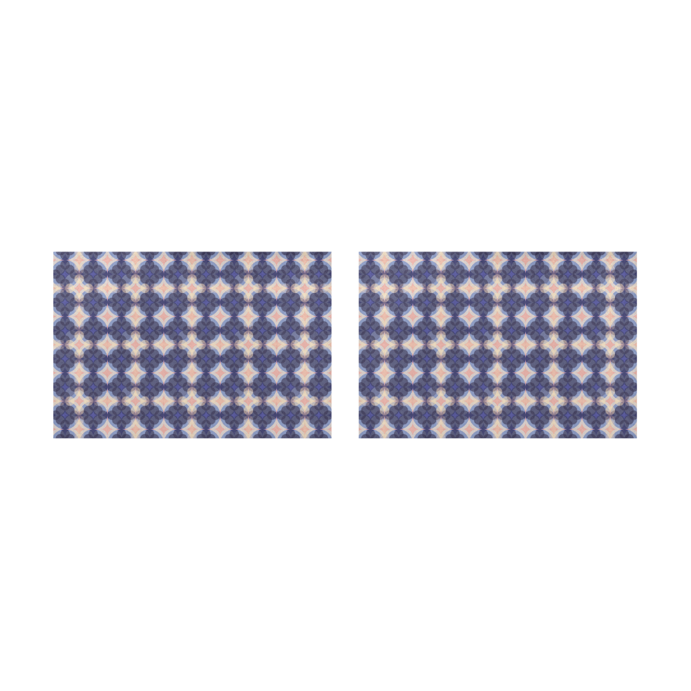 Navy Kaleidoscope Pattern Placemat 12’’ x 18’’ (Set of 2)