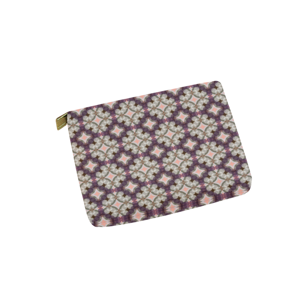 Violet Kaleidoscope Pattern Carry-All Pouch 6''x5''