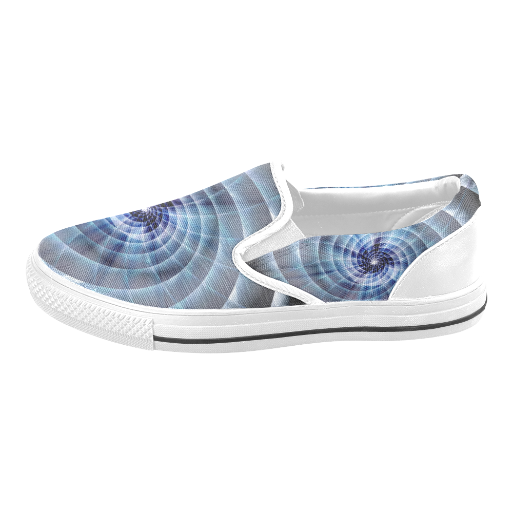 Spiral Eye 3D - Jera Nour Men's Unusual Slip-on Canvas Shoes (Model 019)