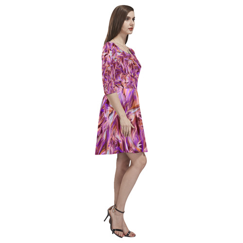 modern abstract 21 A by JamColors Tethys Half-Sleeve Skater Dress(Model D20)