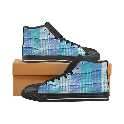 Batik Maharani #6 - Jera Nour Men’s Classic High Top Canvas Shoes (Model 017)