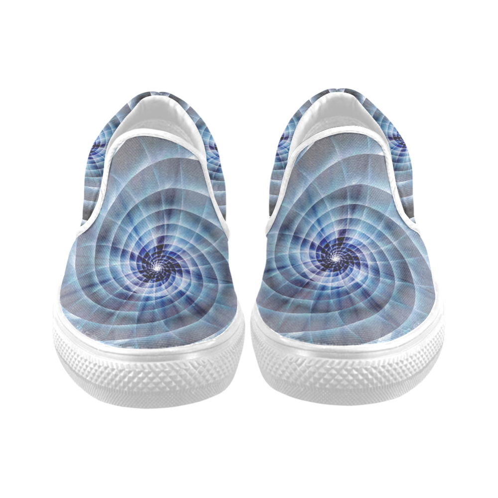 Spiral Eye 3D - Jera Nour Men's Unusual Slip-on Canvas Shoes (Model 019)