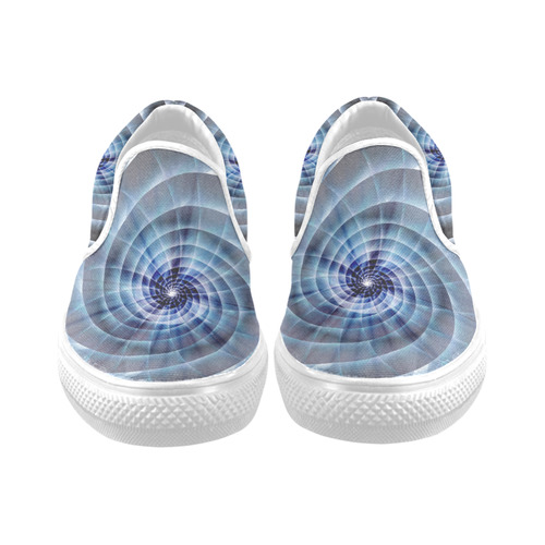 Spiral Eye 3D - Jera Nour Men's Unusual Slip-on Canvas Shoes (Model 019)