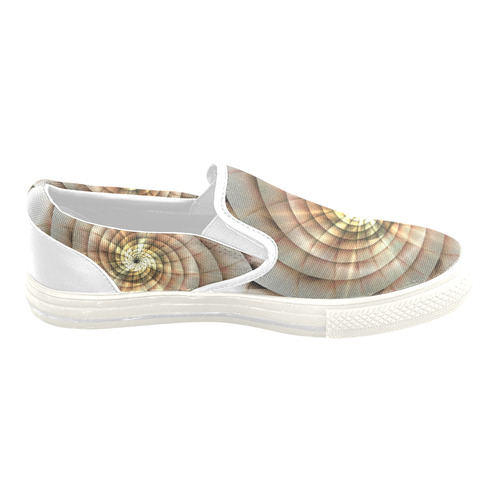 Spiral Eye 3D - Jera Nour Men's Slip-on Canvas Shoes (Model 019)