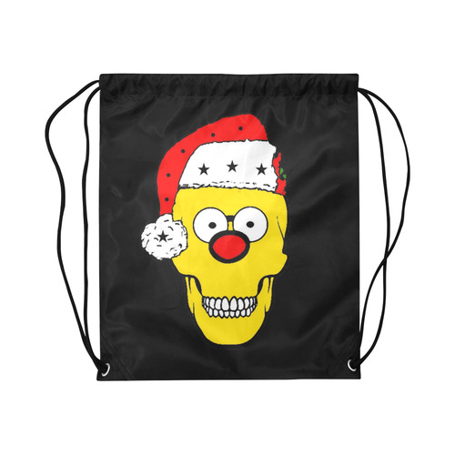 Christmas Skully by Popart Lover Large Drawstring Bag Model 1604 (Twin Sides)  16.5"(W) * 19.3"(H)