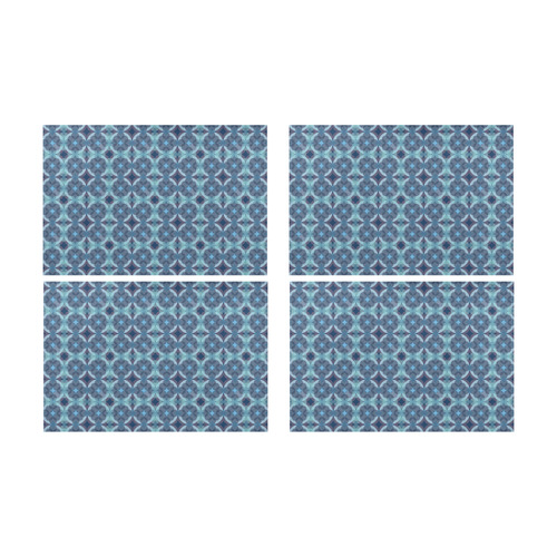 Sapphire Kaleidoscope Pattern Placemat 12’’ x 18’’ (Set of 4)