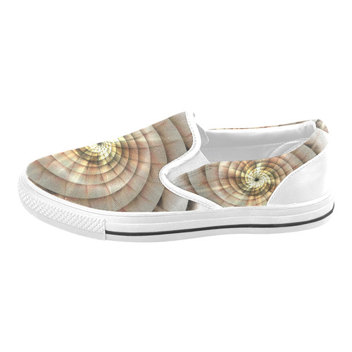 Spiral Eye 3D - Jera Nour Men's Unusual Slip-on Canvas Shoes (Model 019)