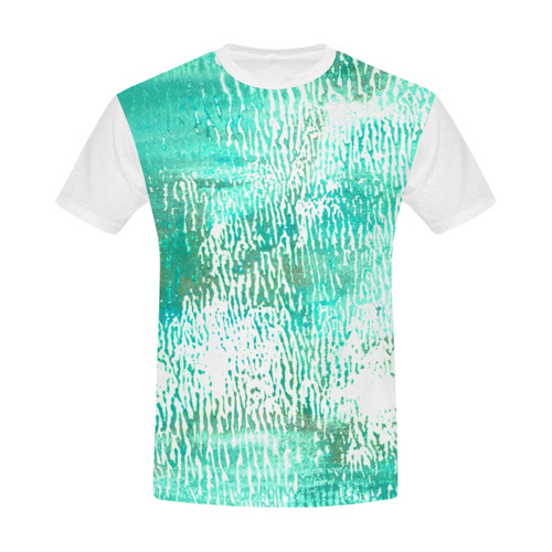 MEN DESIGNERS TSHIRT : Mare moon surface Blue II All Over Print T-Shirt for Men (USA Size) (Model T40)