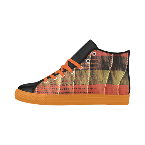 Batik Maharani #6 Vertical - Jera Nour Aquila High Top Microfiber Leather Men's Shoes/Large Size (Model 032)