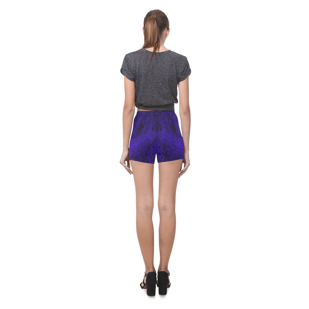 Secret Caves - Ocean Blue Briseis Skinny Shorts (Model L04)