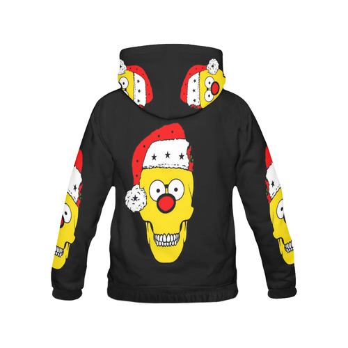 Christmas Skully by Popart Lover All Over Print Hoodie for Men (USA Size) (Model H13)