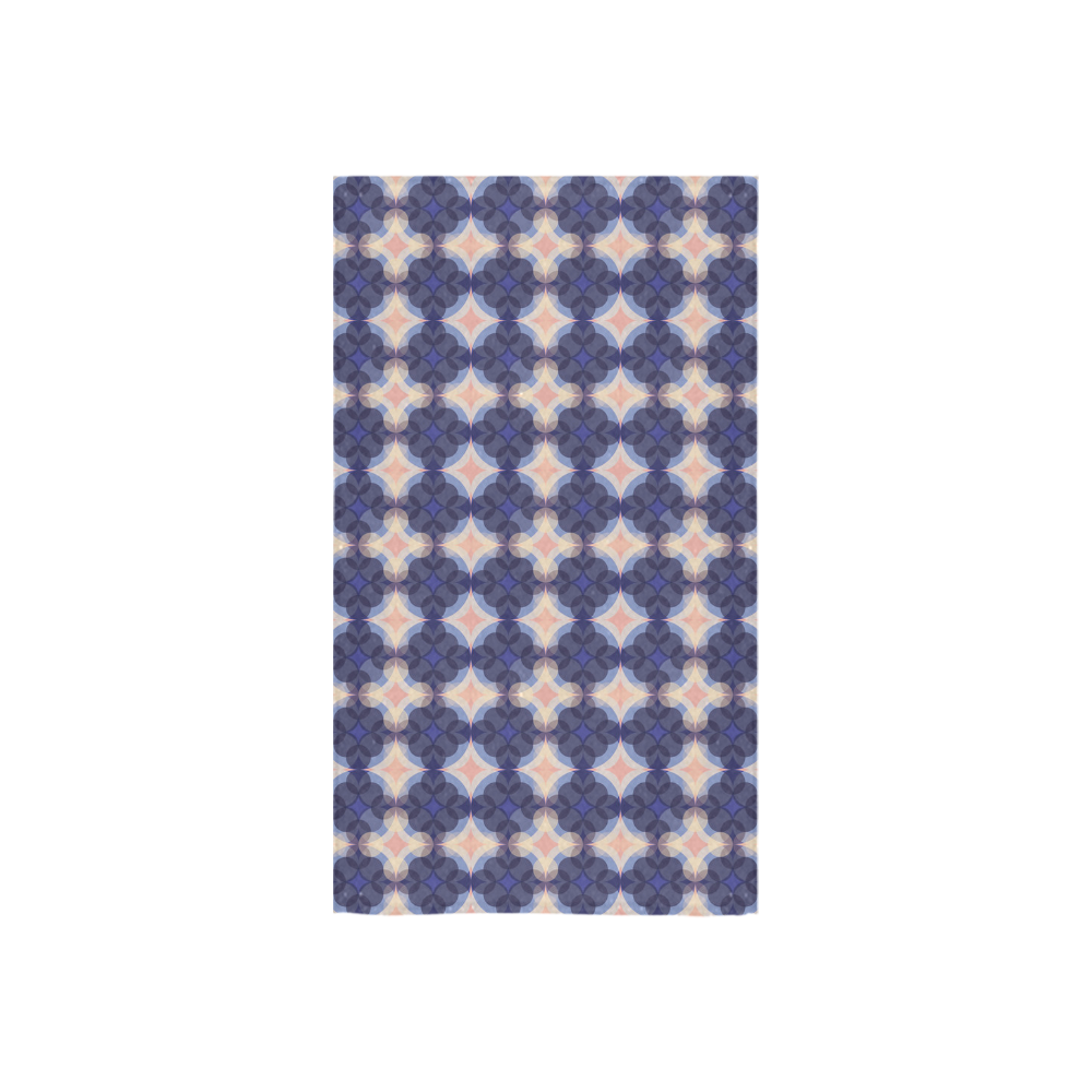 Navy Kaleidoscope Pattern Custom Towel 16"x28"