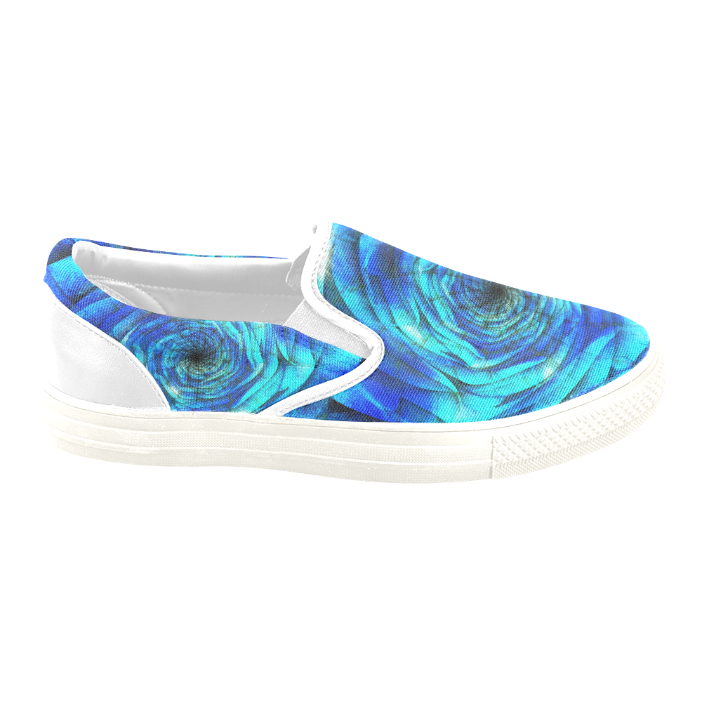 Galaxy Wormhole Spiral 3D - Jera Nour Slip-on Canvas Shoes for Men/Large Size (Model 019)