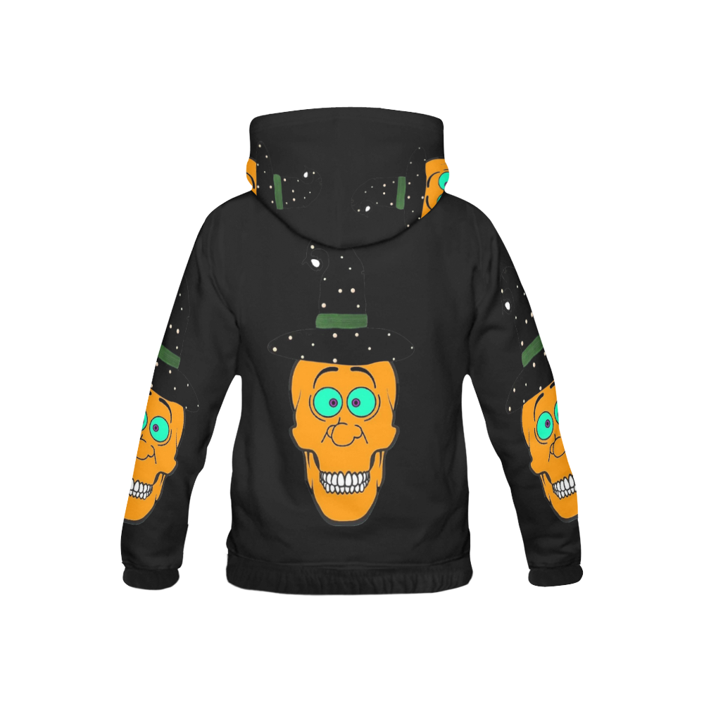 Pumkin Skully by Popart Lover All Over Print Hoodie for Kid (USA Size) (Model H13)