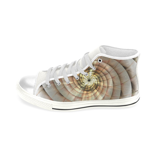 Spiral Eye 3D - Jera Nour Men’s Classic High Top Canvas Shoes (Model 017)