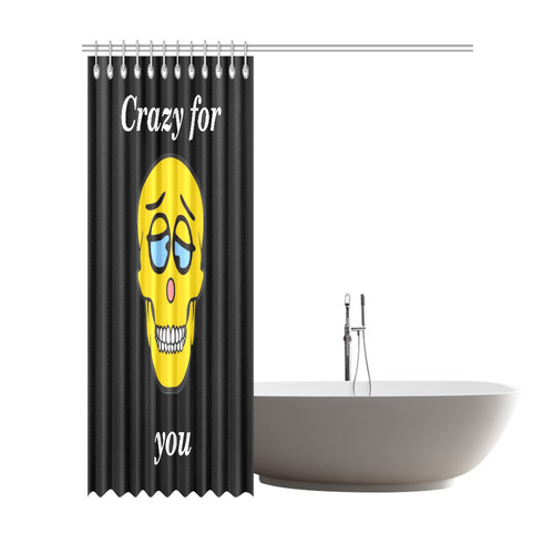 Crazy Skully by Popart Lover Shower Curtain 72"x84"