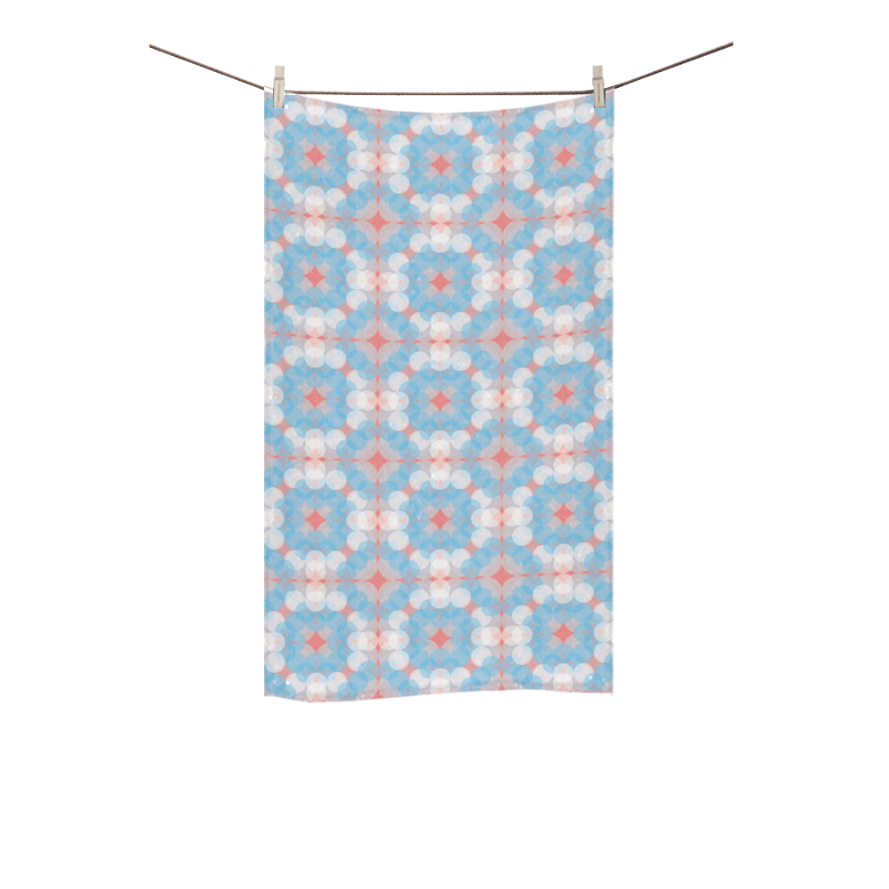 Blue Kaleidoscope Pattern Custom Towel 16"x28"