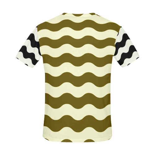 MEN CREATIVE TSHIRT : Old 50 Waves All Over Print T-Shirt for Men (USA Size) (Model T40)