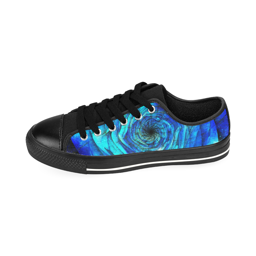 Galaxy Wormhole Spiral 3D - Jera Nour Men's Classic Canvas Shoes/Large Size (Model 018)