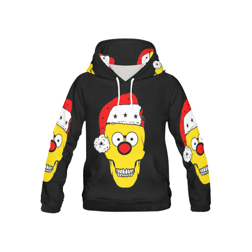 Christmas Skully by Popart Lover All Over Print Hoodie for Kid (USA Size) (Model H13)