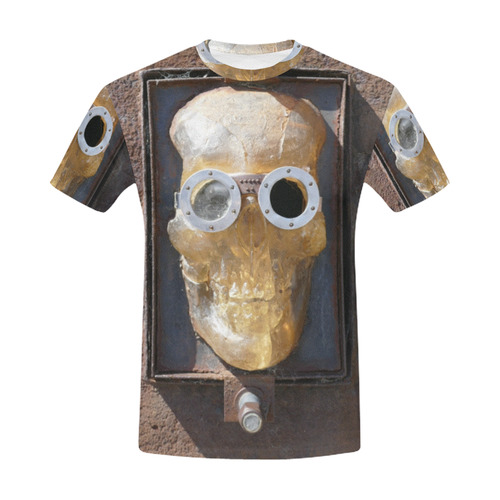Steampunk skull pirate, photo All Over Print T-Shirt for Men (USA Size) (Model T40)