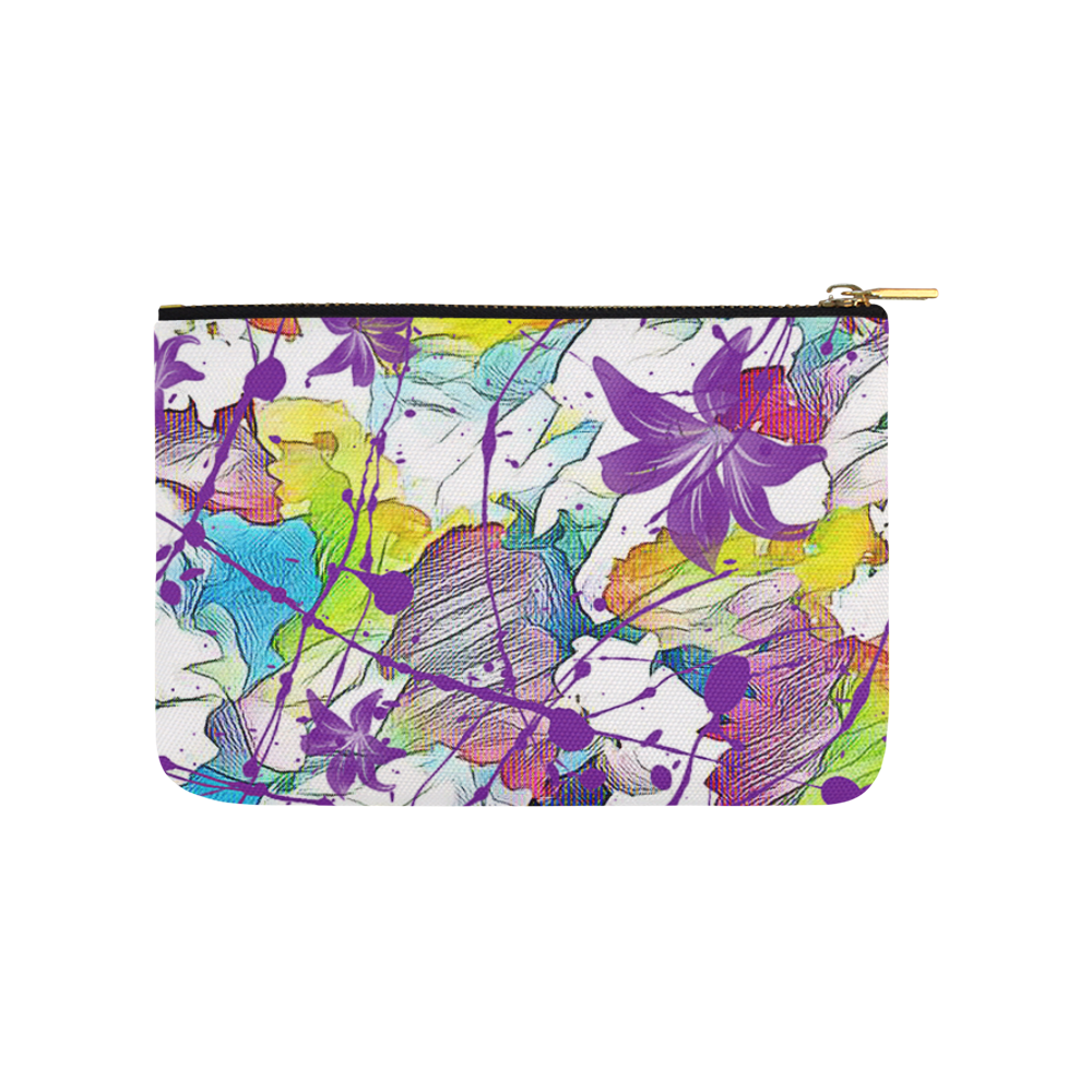 Lilac Lillis Abtract Splash Carry-All Pouch 9.5''x6''