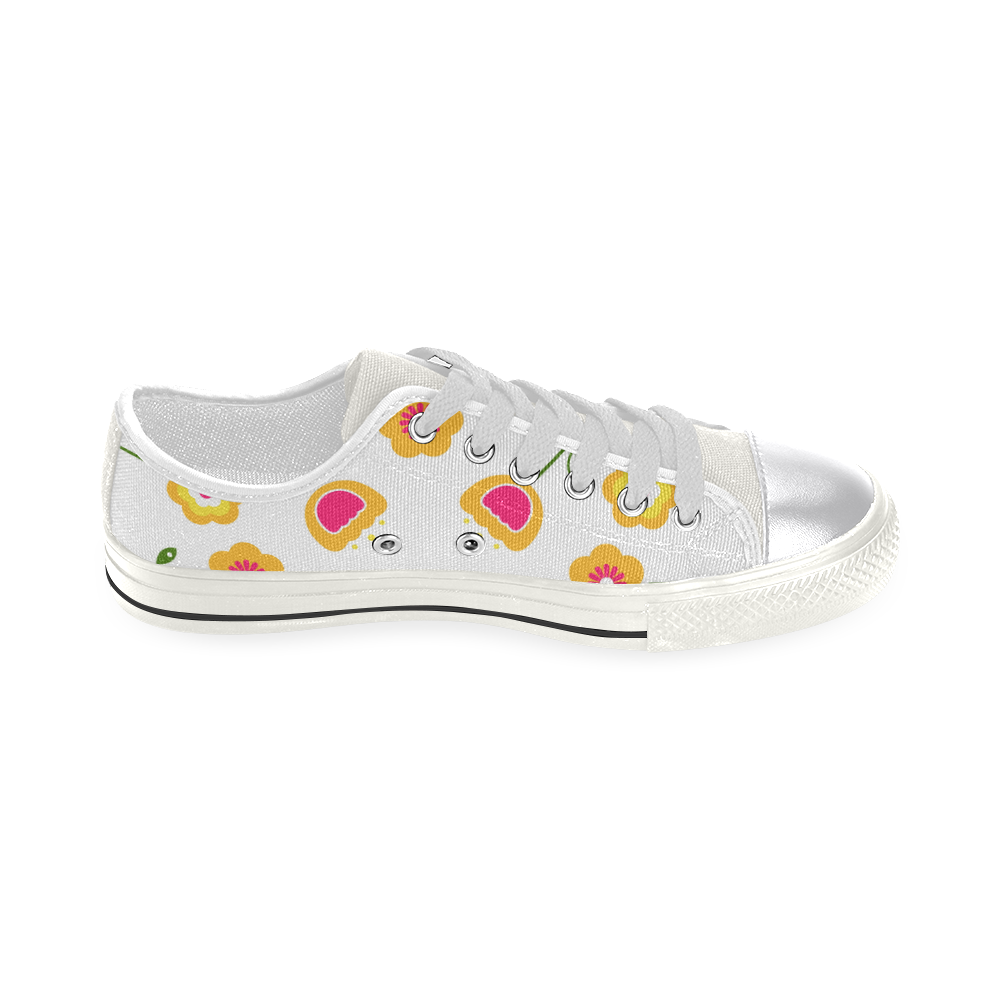 Designers yellow SPRING CANVAS SHOES Women's Classic Canvas Shoes (Model 018)