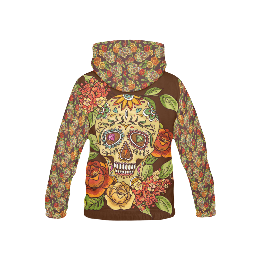 sugar skull All Over Print Hoodie for Kid (USA Size) (Model H13)