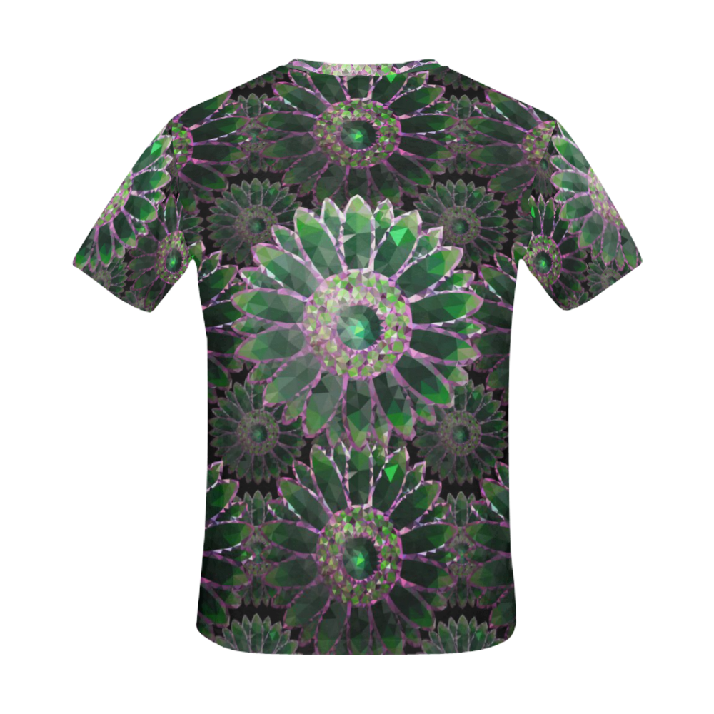 Mosaic Flower Pattern All Over Print T-Shirt for Men (USA Size) (Model T40)