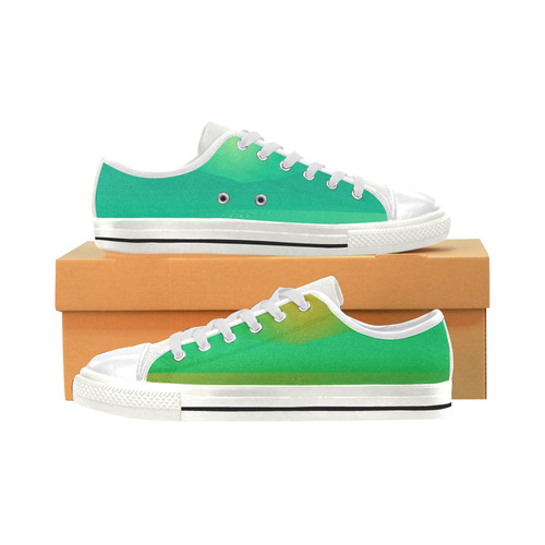 SPRING CANVAS Shoes : Tanzania wild Green! Women's Classic Canvas Shoes (Model 018)