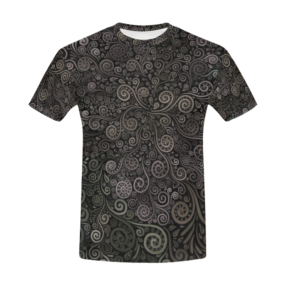 3D Psychedelic soft color Rose All Over Print T-Shirt for Men (USA Size) (Model T40)