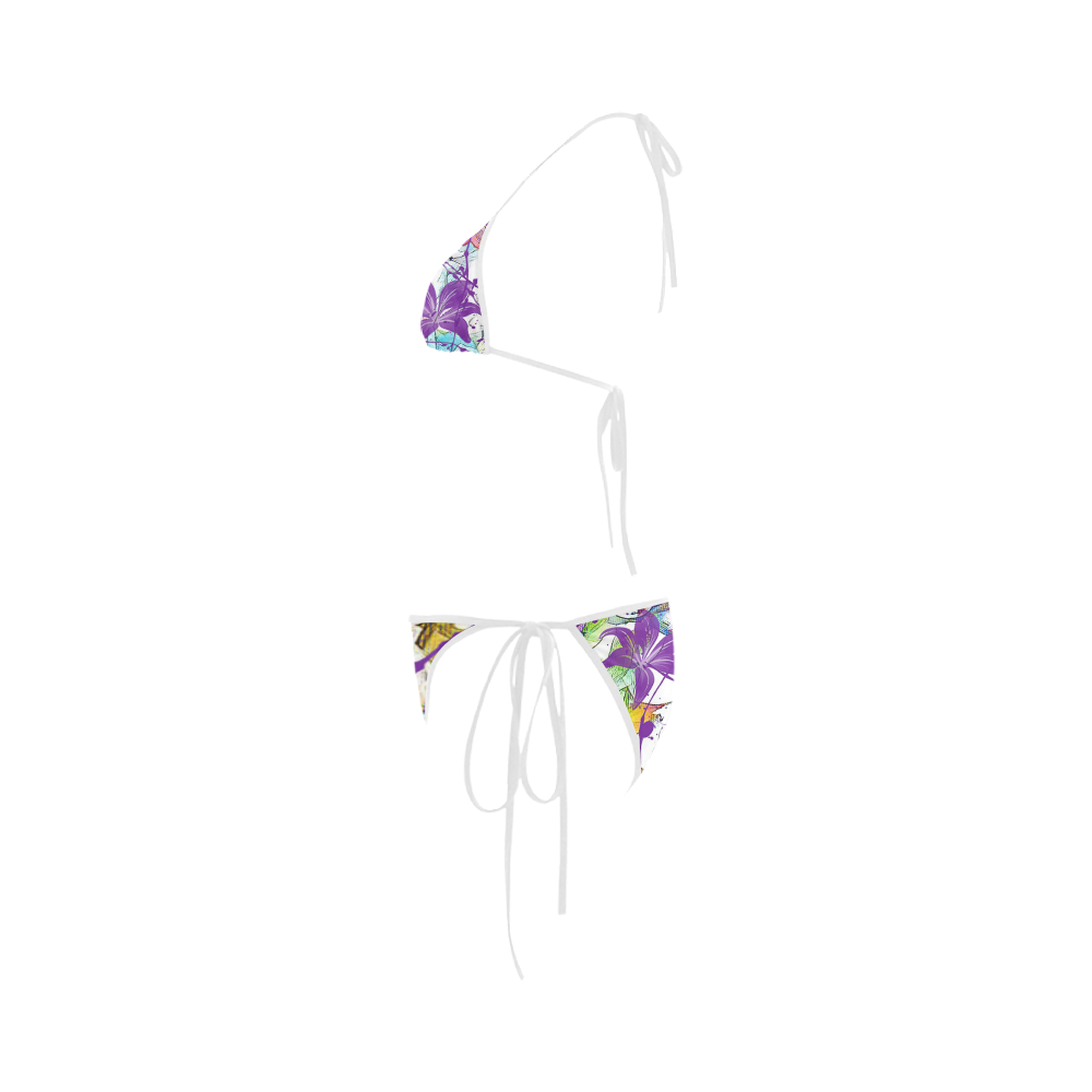 Lilac Lillis Abtract Splash Custom Bikini Swimsuit
