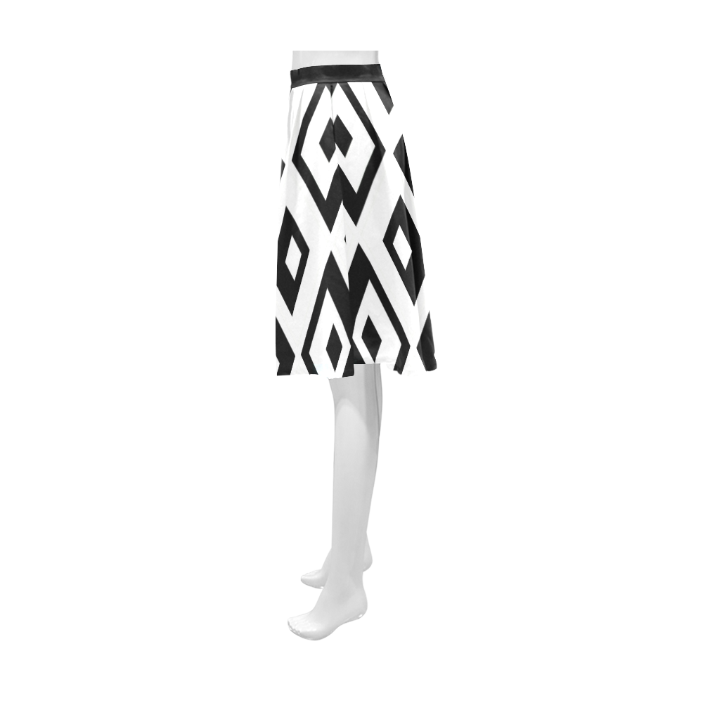 Black & White Cubes Athena Women's Short Skirt (Model D15)