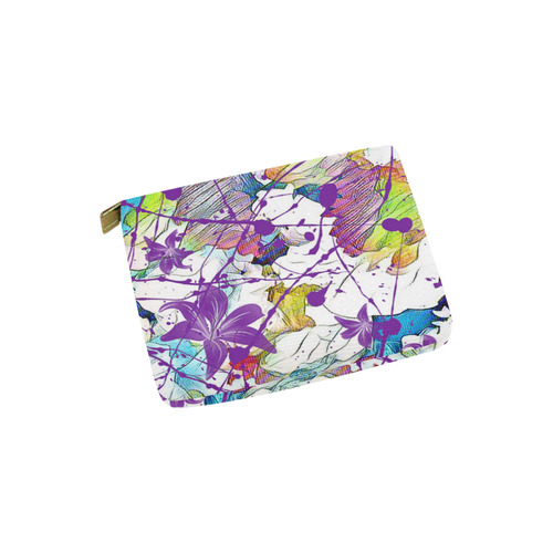 Lilac Lillis Abtract Splash Carry-All Pouch 6''x5''