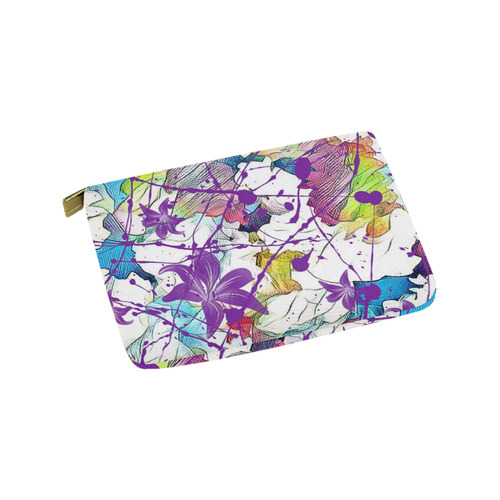 Lilac Lillis Abtract Splash Carry-All Pouch 9.5''x6''
