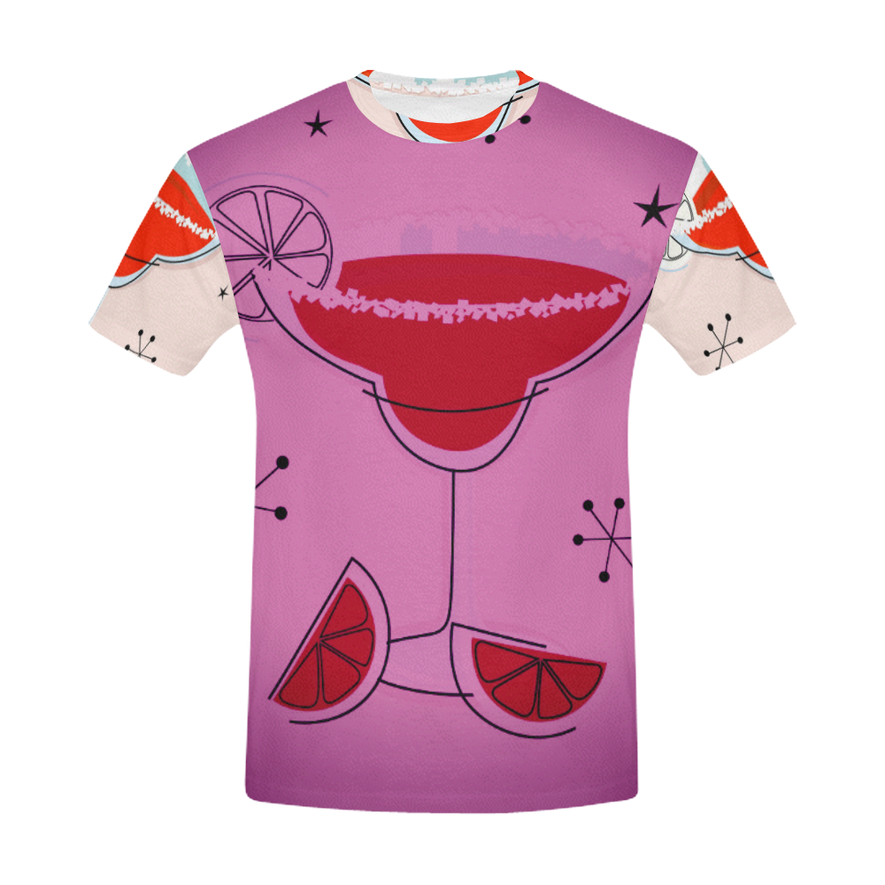 DESIGNERS MEN T-Shirt vintage Margarita red purple art All Over Print T-Shirt for Men (USA Size) (Model T40)