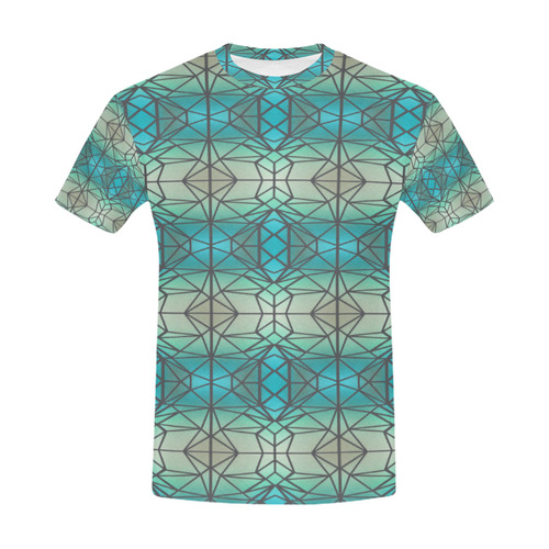 Stained glass, mosaic pattern All Over Print T-Shirt for Men (USA Size) (Model T40)