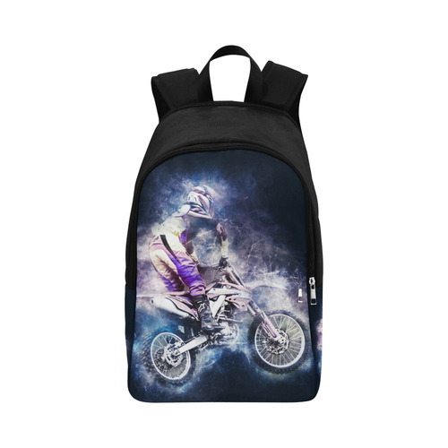 Motocross Motorcycle Motorbike Fabric Backpack for Adult (Model 1659)