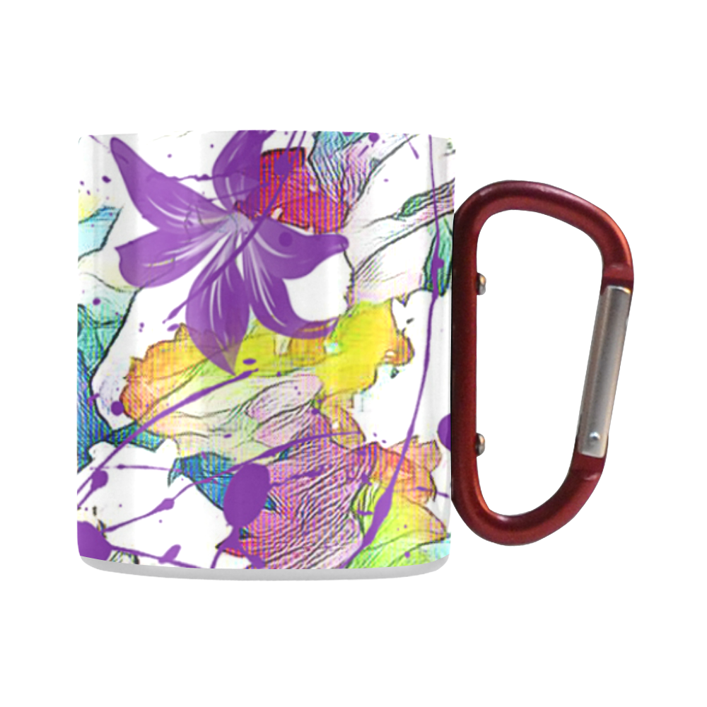 Lilac Lillis Abtract Splash Classic Insulated Mug(10.3OZ)