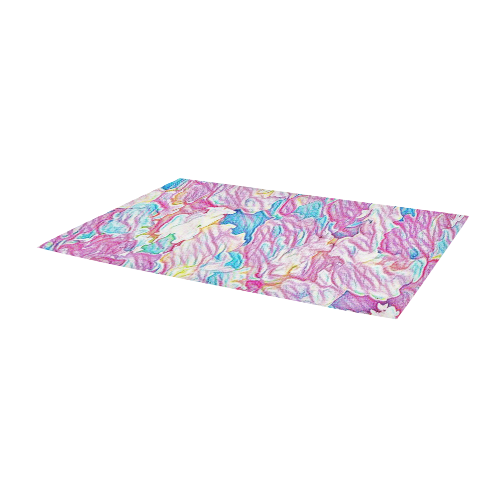 Flower Colors Abtract Area Rug 9'6''x3'3''