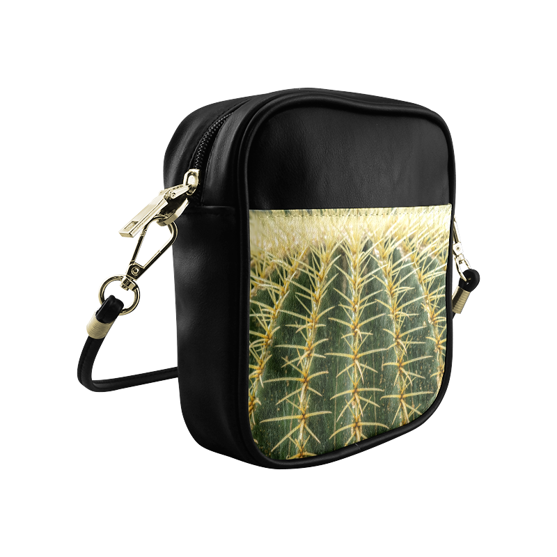 Photography Art - Cactus green yellow Sling Bag (Model 1627)
