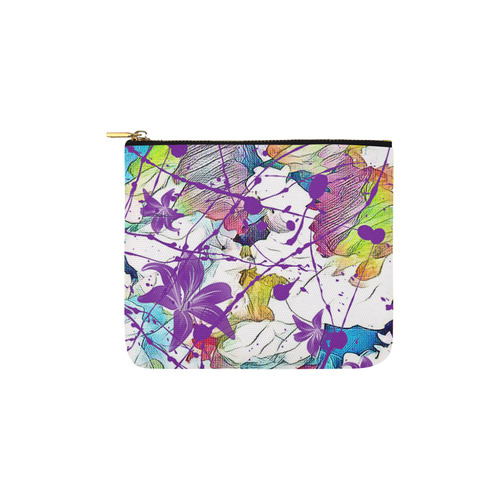 Lilac Lillis Abtract Splash Carry-All Pouch 6''x5''