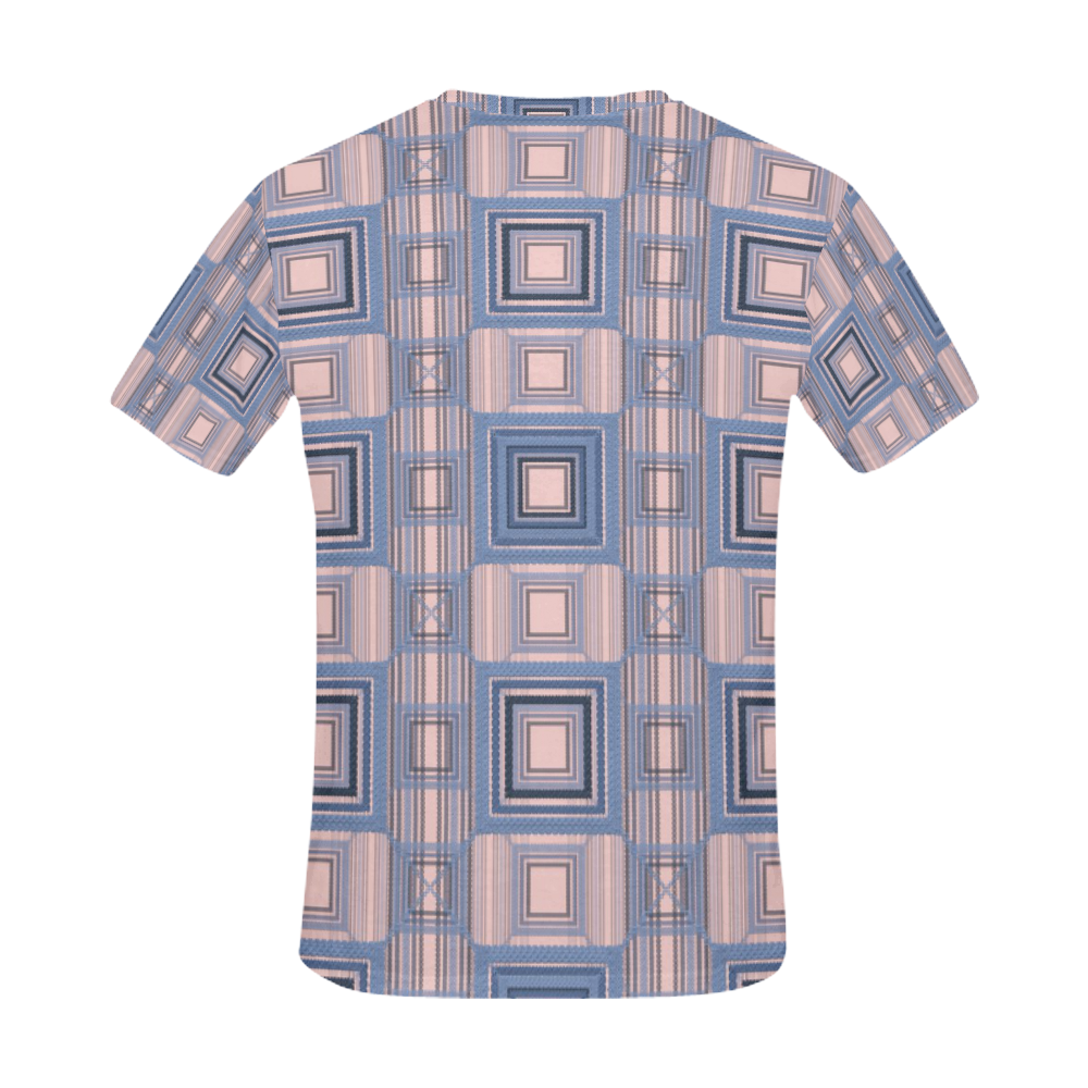 Serenity and Rose Quartz pattern All Over Print T-Shirt for Men (USA Size) (Model T40)
