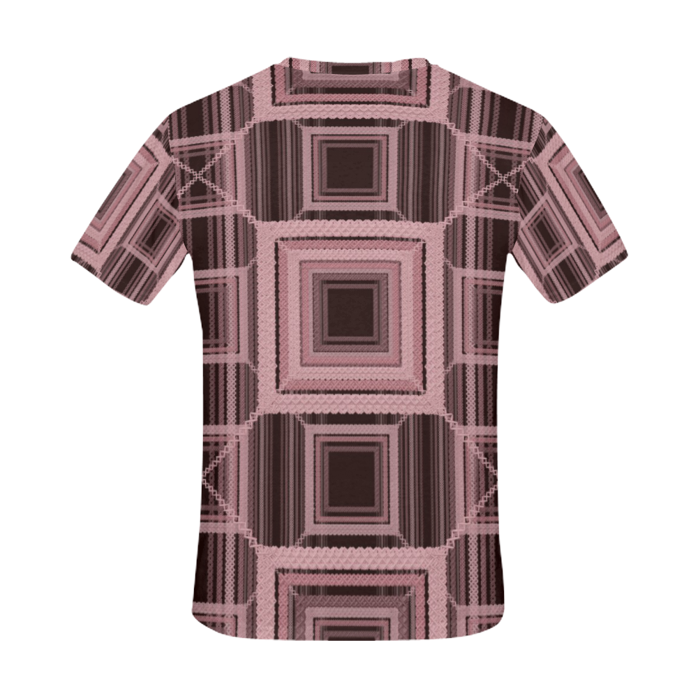 ROSE QUARTZ, Faux stitch All Over Print T-Shirt for Men (USA Size) (Model T40)
