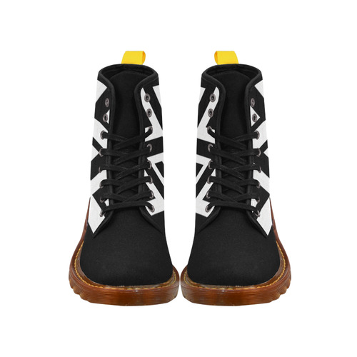 Black & White Cubes Martin Boots For Men Model 1203H