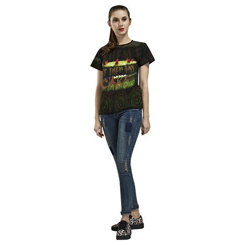 Zombie Cake Gothic Art Tee All Over Print T-Shirt for Women (USA Size) (Model T40)