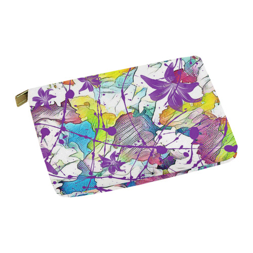 Lilac Lillis Abtract Splash Carry-All Pouch 12.5''x8.5''