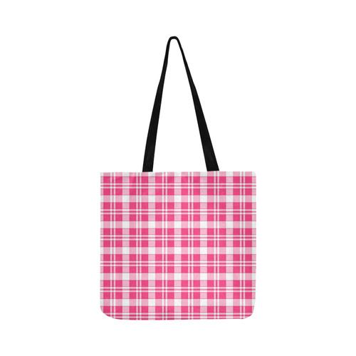 Red and White Tartan Check Reusable Shopping Bag Model 1660 (Two sides)